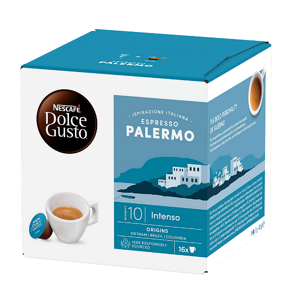Кафе капсули NESCAFÉ Dolce Gusto Espresso Palermo, 16 броя, Интензитет 10, Арабика и Робуста — снимка