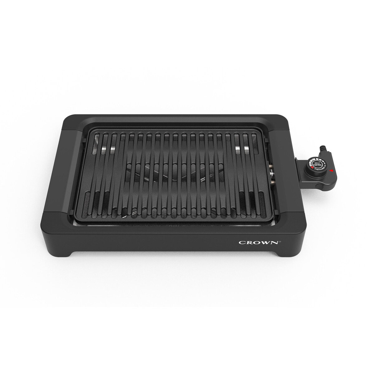 Електрическа скара Crown CSG-10W3020, 1000W, 5 степени, Термостат, Незалепващо покритие, Черен — снимка на продукта от Potrebno