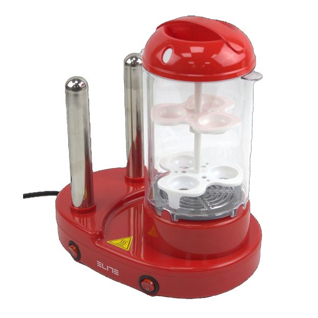 Уред за хот-дог ELITE HDM-1263, 440W, До 6 броя, 2 шипа, Поставка за яйца, Червен — снимка