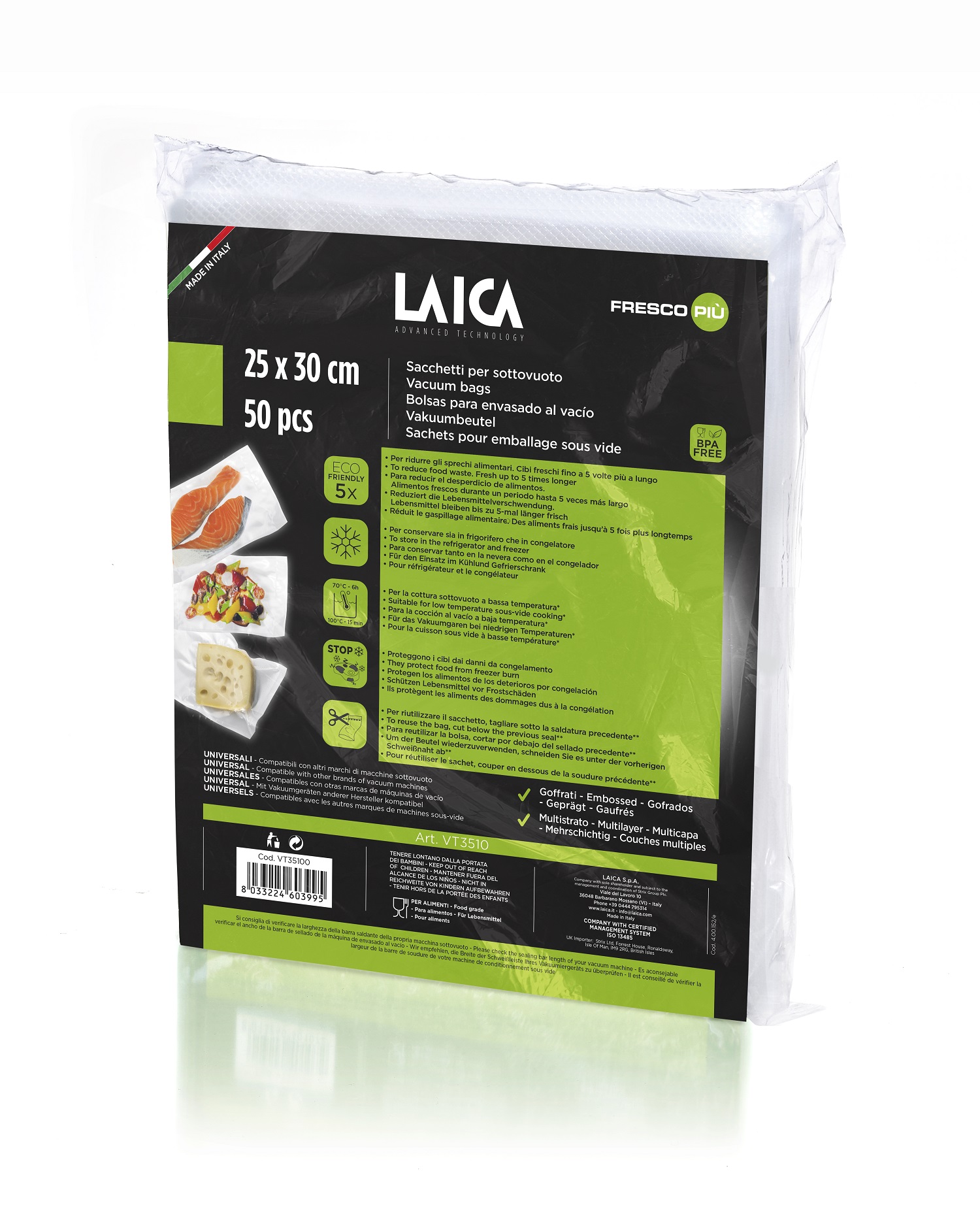 Пликове за вакуумиране Laica 25x30 см, 100 броя — снимка