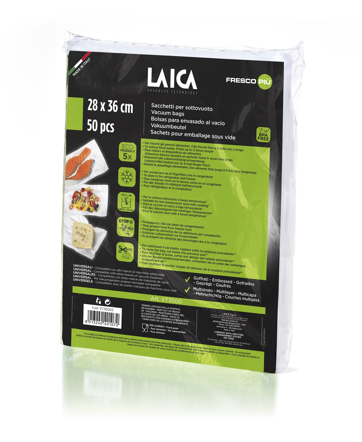 Пликове за вакуумиране Laica 28x36 см, 100 броя — снимка