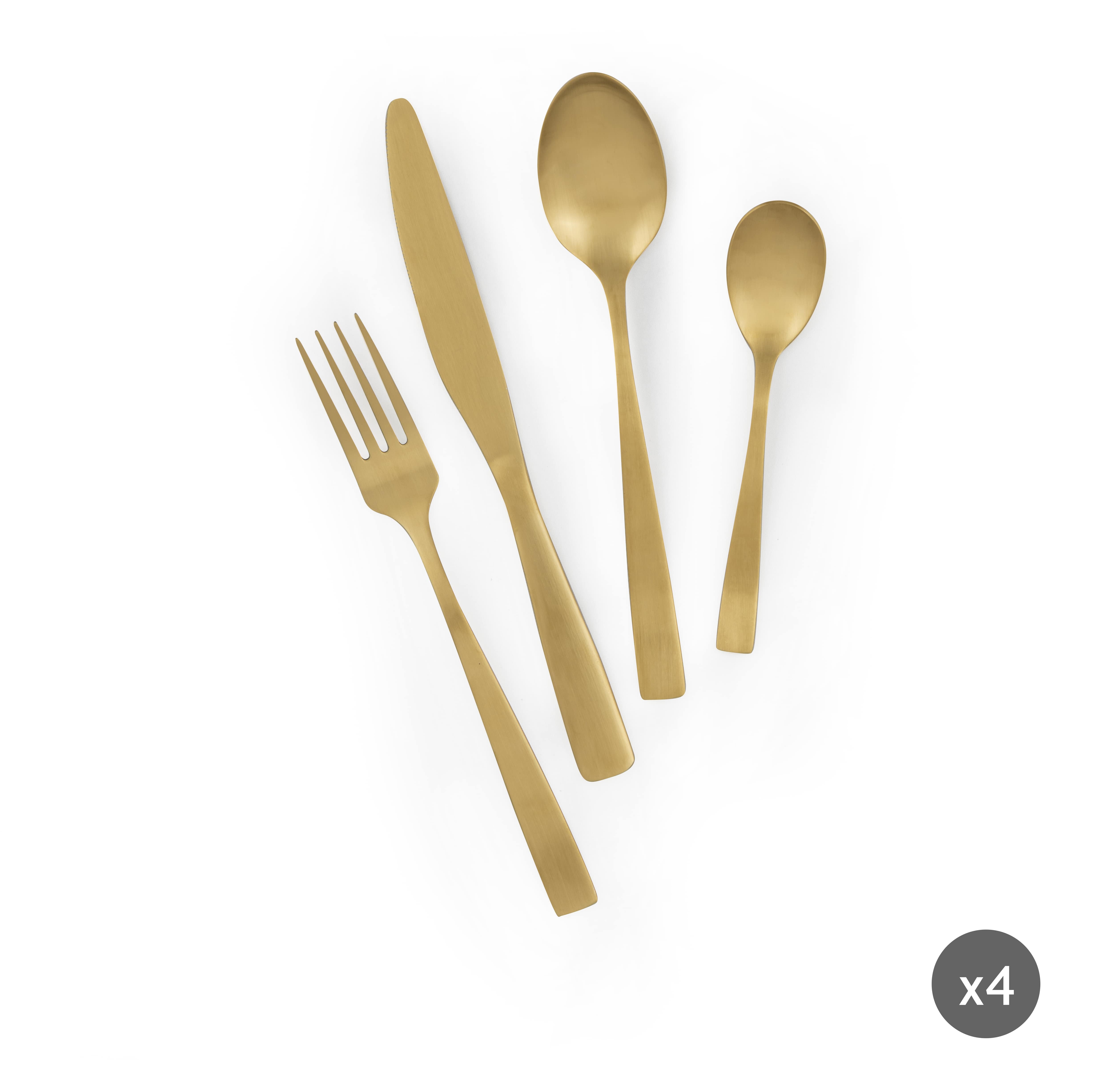 Снимка на Прибори за хранене 16 части EXCELSA SHADOW, златист, EXCELSA, цена 57.00 лв