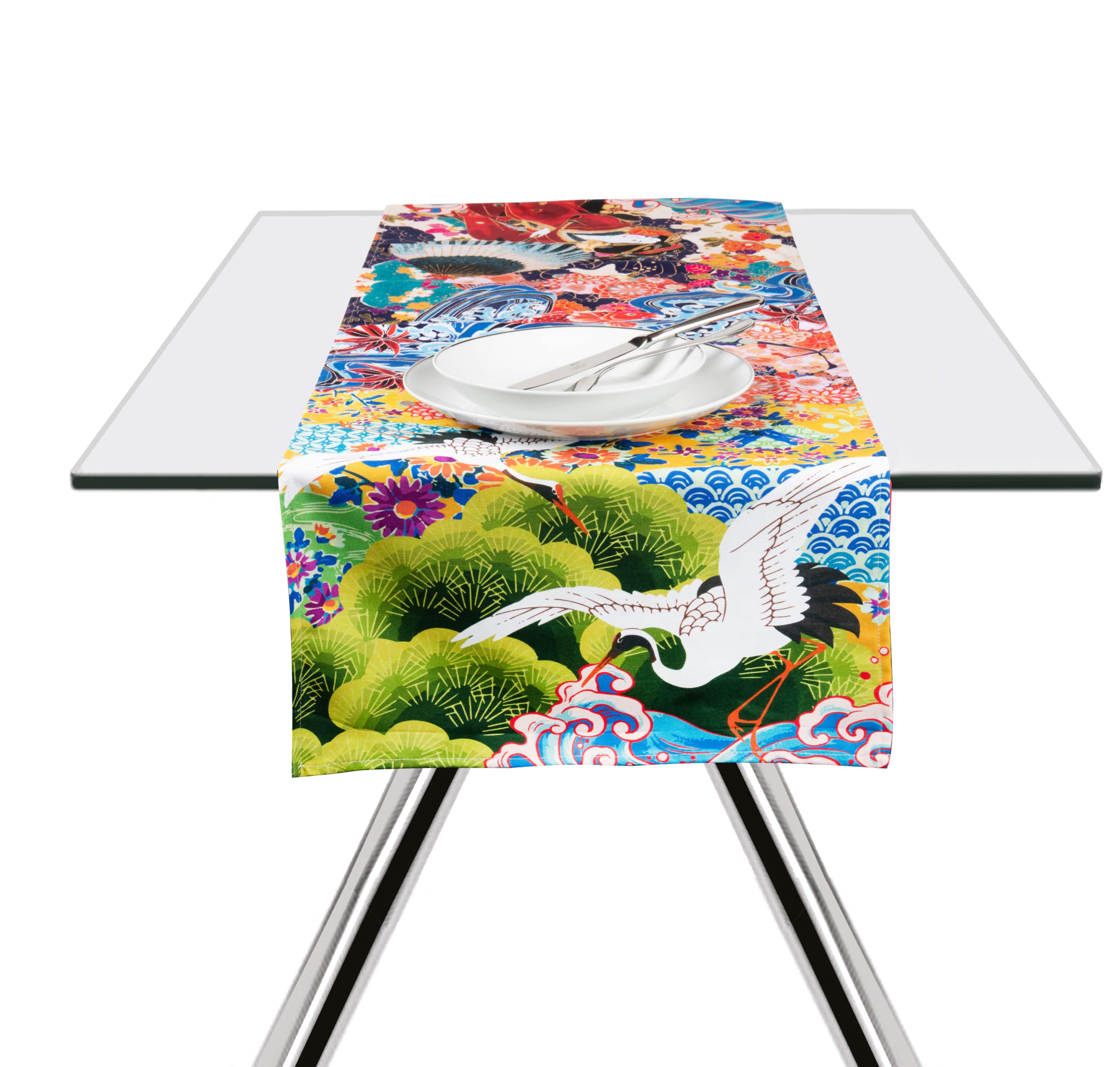 Тишлайфер KIMONO, 140x40 см, за маса, деликатен дизайн, от EXCELSA, за украса  

20