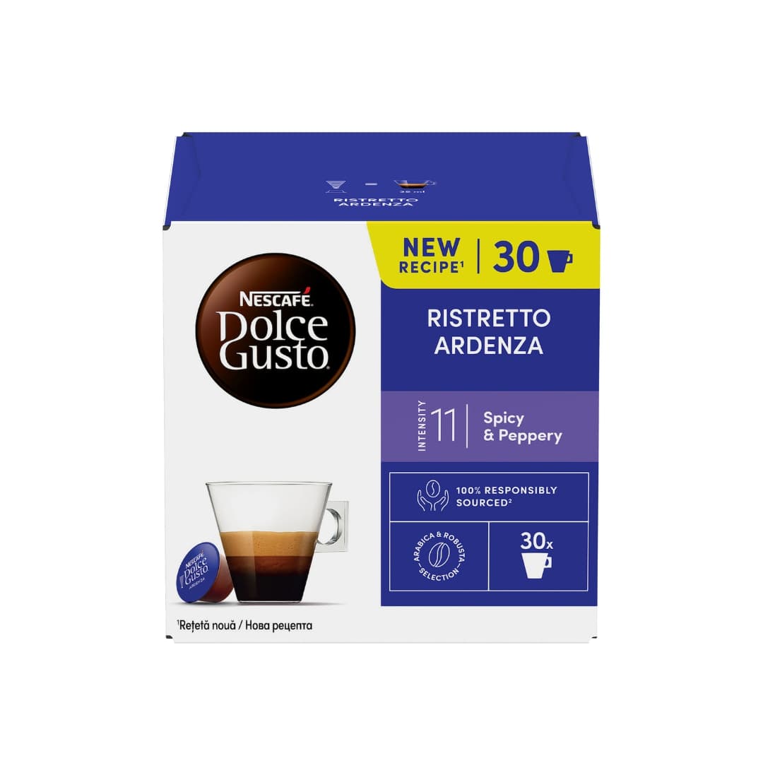 Кафе капсули Nescafé Dolce Gusto Ristretto Ardenza, 30 броя, Интензитет 11, Арабика и Робуста — снимка