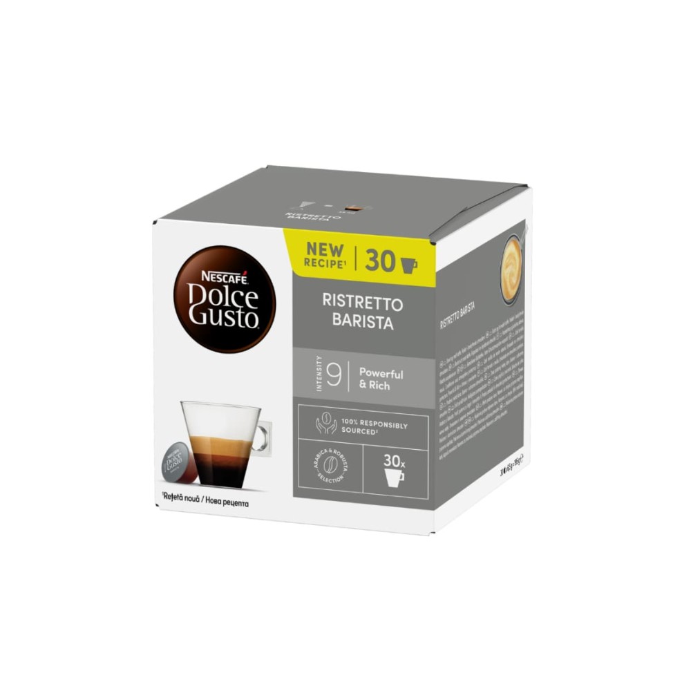 Кафе капсули Nescafé Dolce Gusto Ristretto Barista, 30 броя, Интензитет 9, Арабика и Робуста — снимка