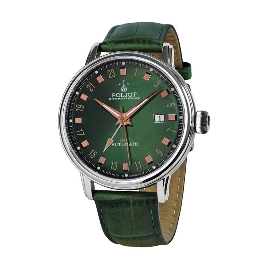 Мъжки часовник Poljot International Jaros GMT 34NH.4200115 с черен циферблат, елегантен и с допълнителна GMT функция  

3