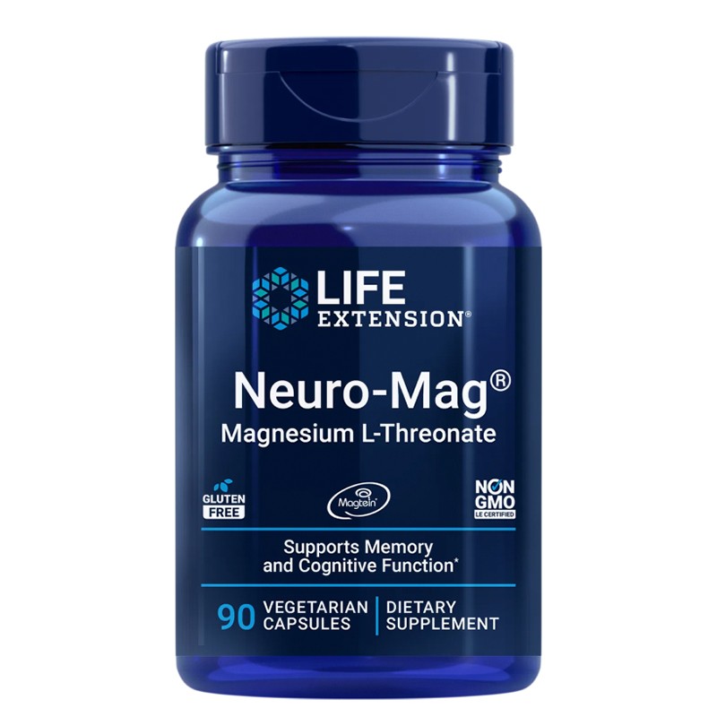 Магнезий L-треонат – Концентрация и памет, Neuro-Mag®, 144 mg, 60 желирани таблетки — снимка на продукта от Life Extension