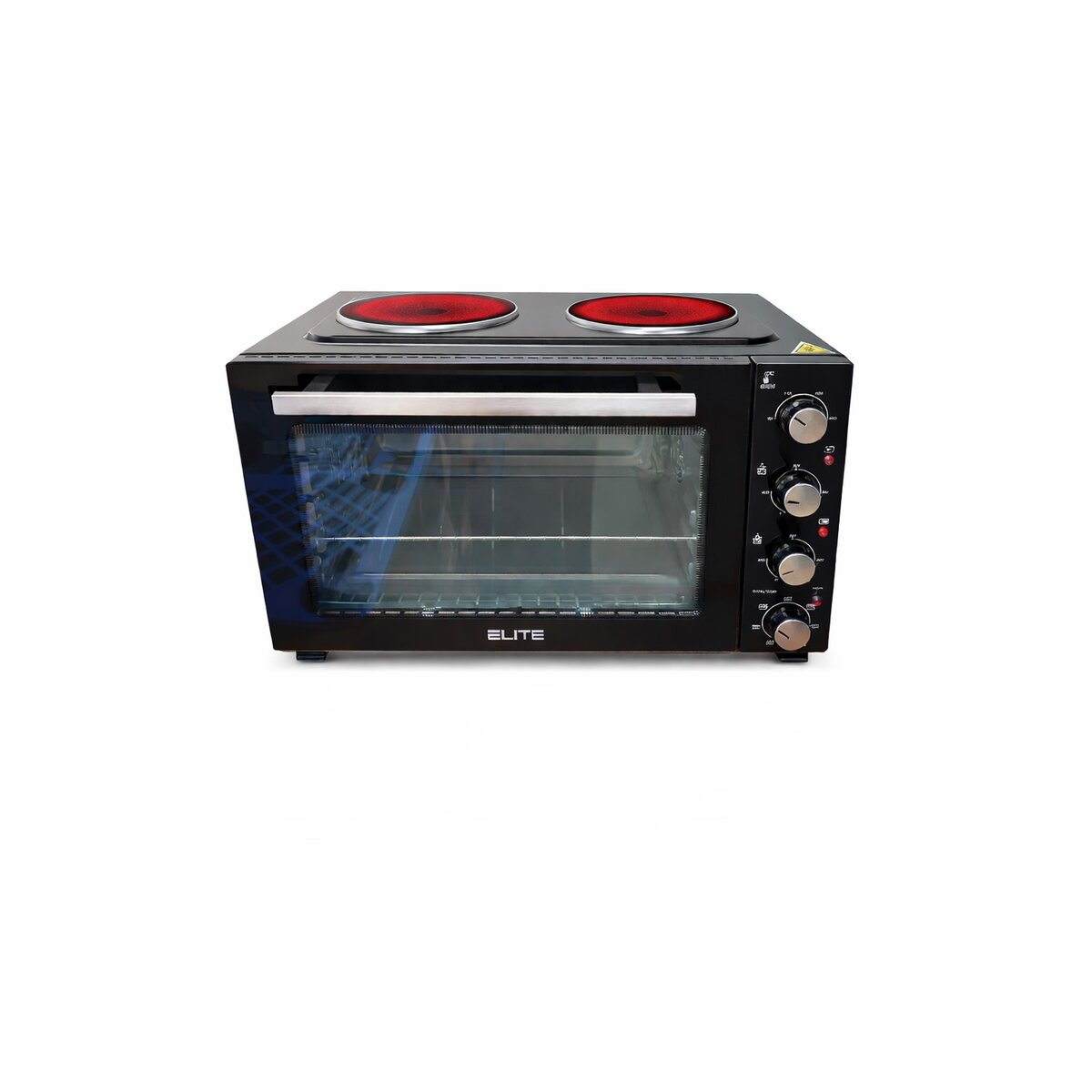 Готварска печка ELITE EMO-480503, 4300W, 48L, Вентилатор, До 230°C, Черен от Technomanibg — продуктова снимка