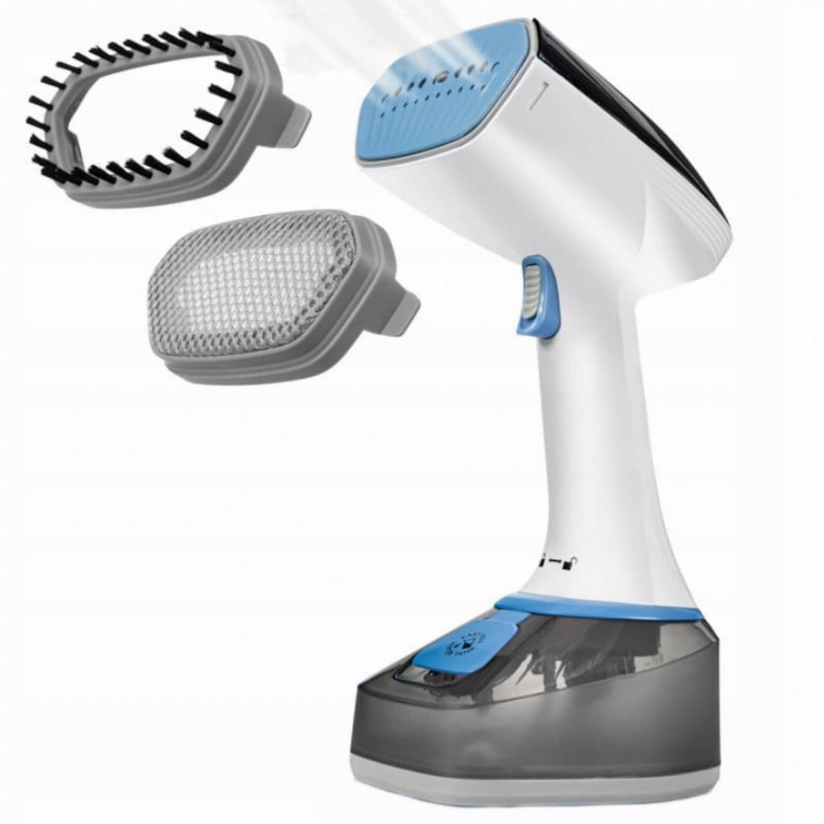 Уред за гладене с пара First Austria FA-5647-2, 1400W, 320 мл, 2 нива до 25 г/мин, Сухо гладене, Бял/син — снимка