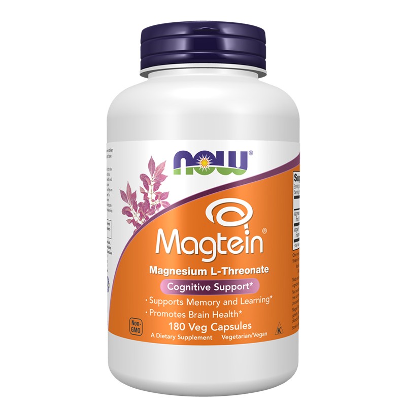 Снимка на Магнезий L-треонат (Magtein®) – Памет и концентрация, 48 mg, 180 веган капсули, NOW Foods, цена 111.46 лв