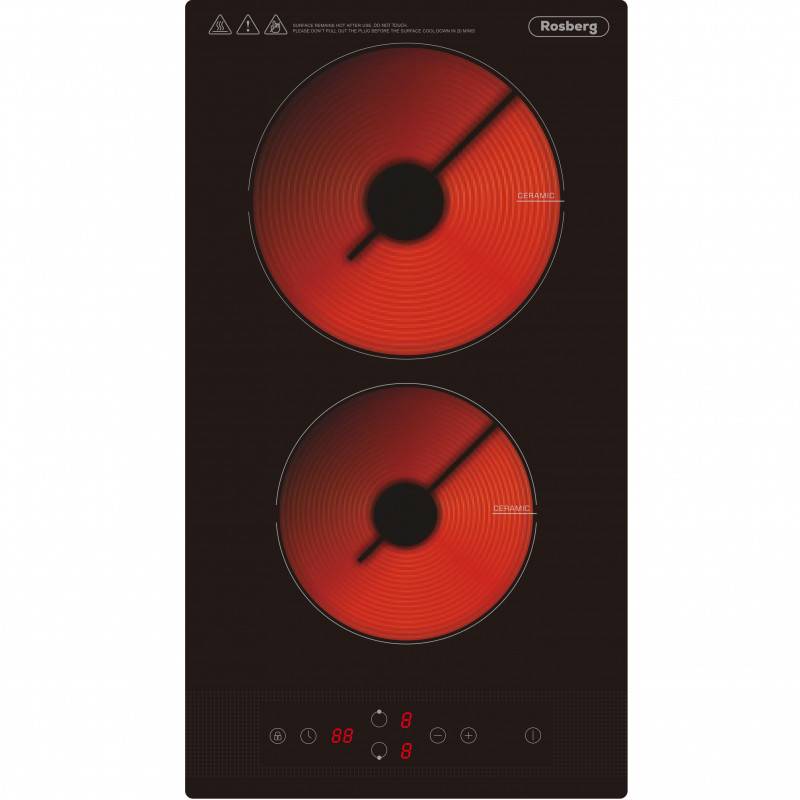 Керамичен плот за вграждане Oliver Voltz OV51445IR2, 3000W, Таймер, Защита от деца, Черен от Potrebno — продуктова снимка