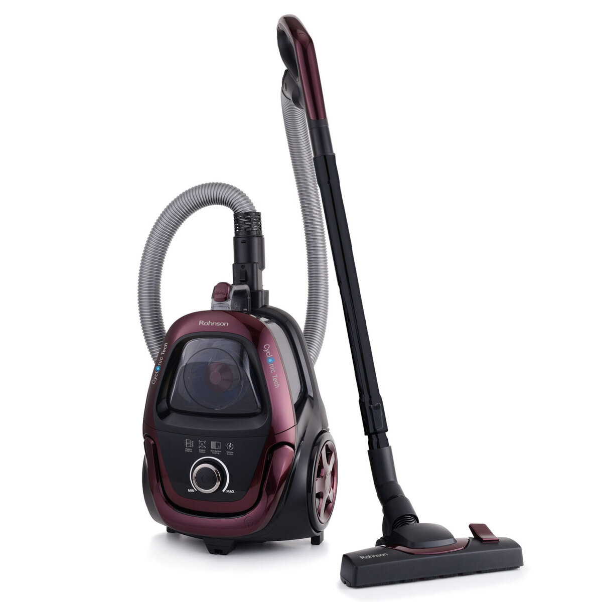 Черна прахосмукачка Rohnson R-1260 с циклонна технология, 850W, 3L, за ефективно почистване  

10