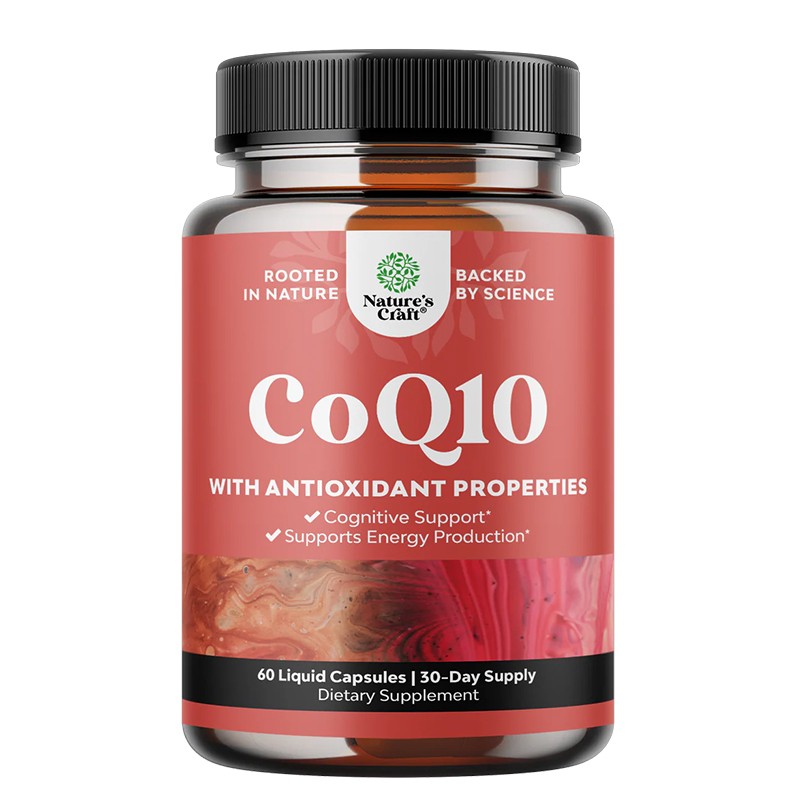 Коензим Q10 (убиквинон) – Сърдечно здраве и клетъчна енергия, 100 mg, 60 капсули от Natures craft — продуктова снимка