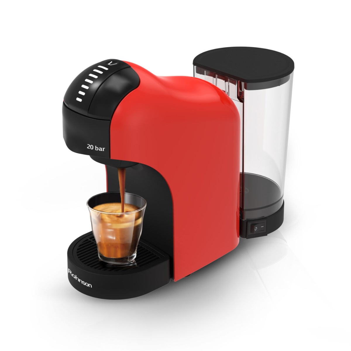 Еспресо машина за мляно кафе и капсули Rohnson R-98046B, 1400W, 3 в 1, 20 bar, 0.85L, Черен — снимка