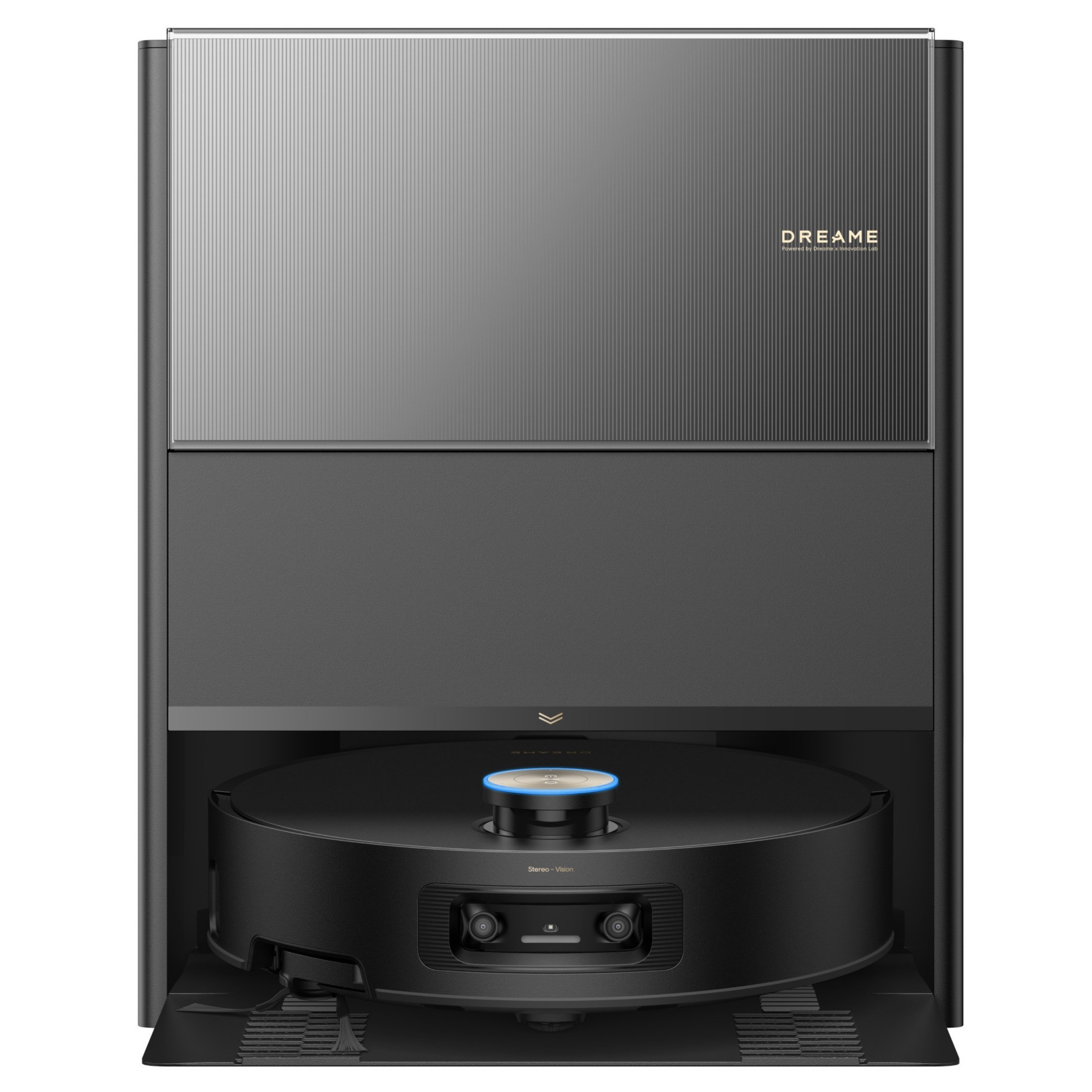 Прахосмукачка робот Dreame Aqua10 Ultra Roller Complete RLH71DE-2, 30000 Pa, 180 мин, 3.5/4 л, VersaLift LDS, AquaRoll and Seal, Гласово управление, AI камери, Черен от Dreame — продуктова снимка