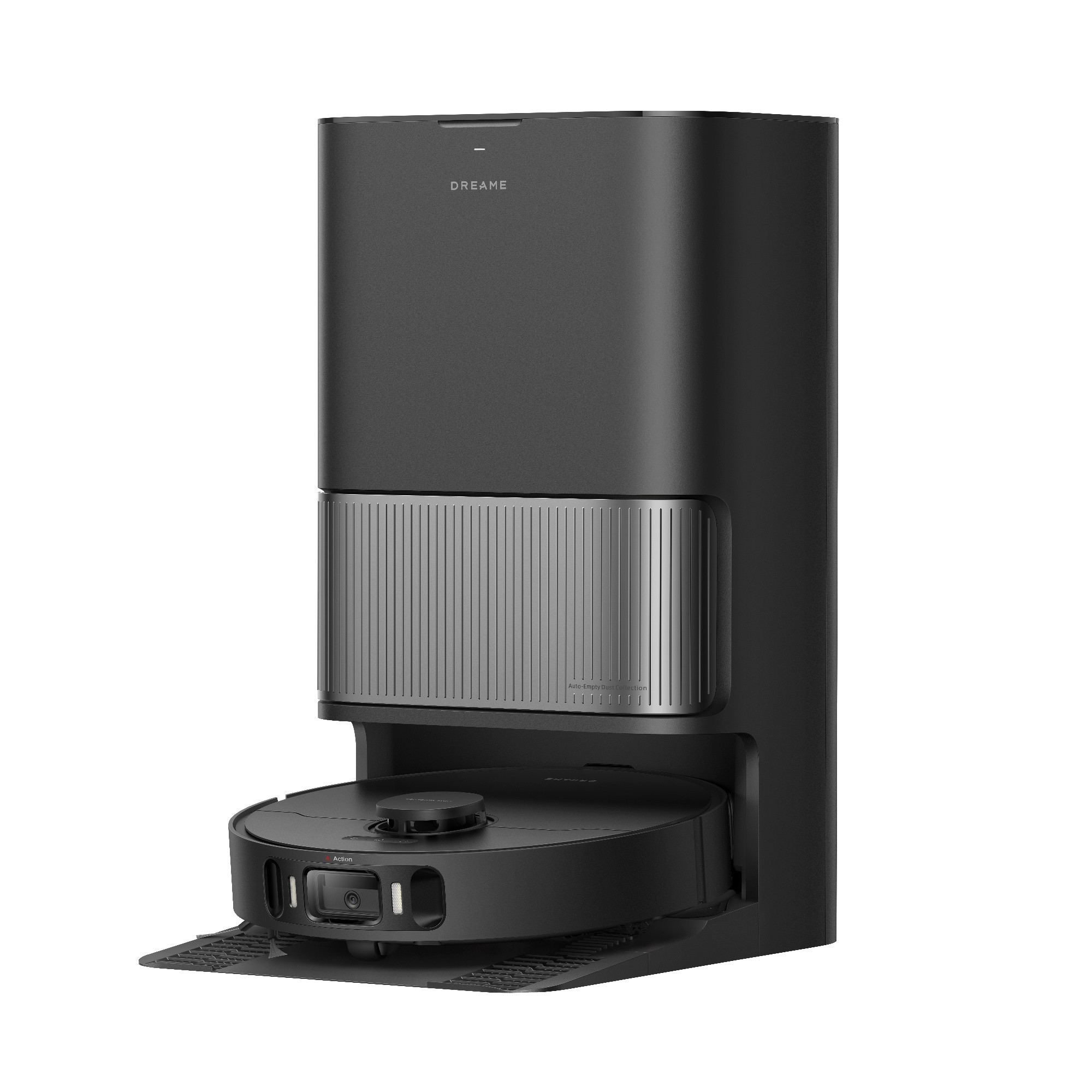 Прахосмукачка робот Dreame L40 Ultra AE RLL77SE_BK, 19000 Pa, 5200 mAh, 60W, До 168 м2, Станция за зареждане и автоматично изпразване, Автономия 180 мин, Черен — снимка на продукта от Dreame