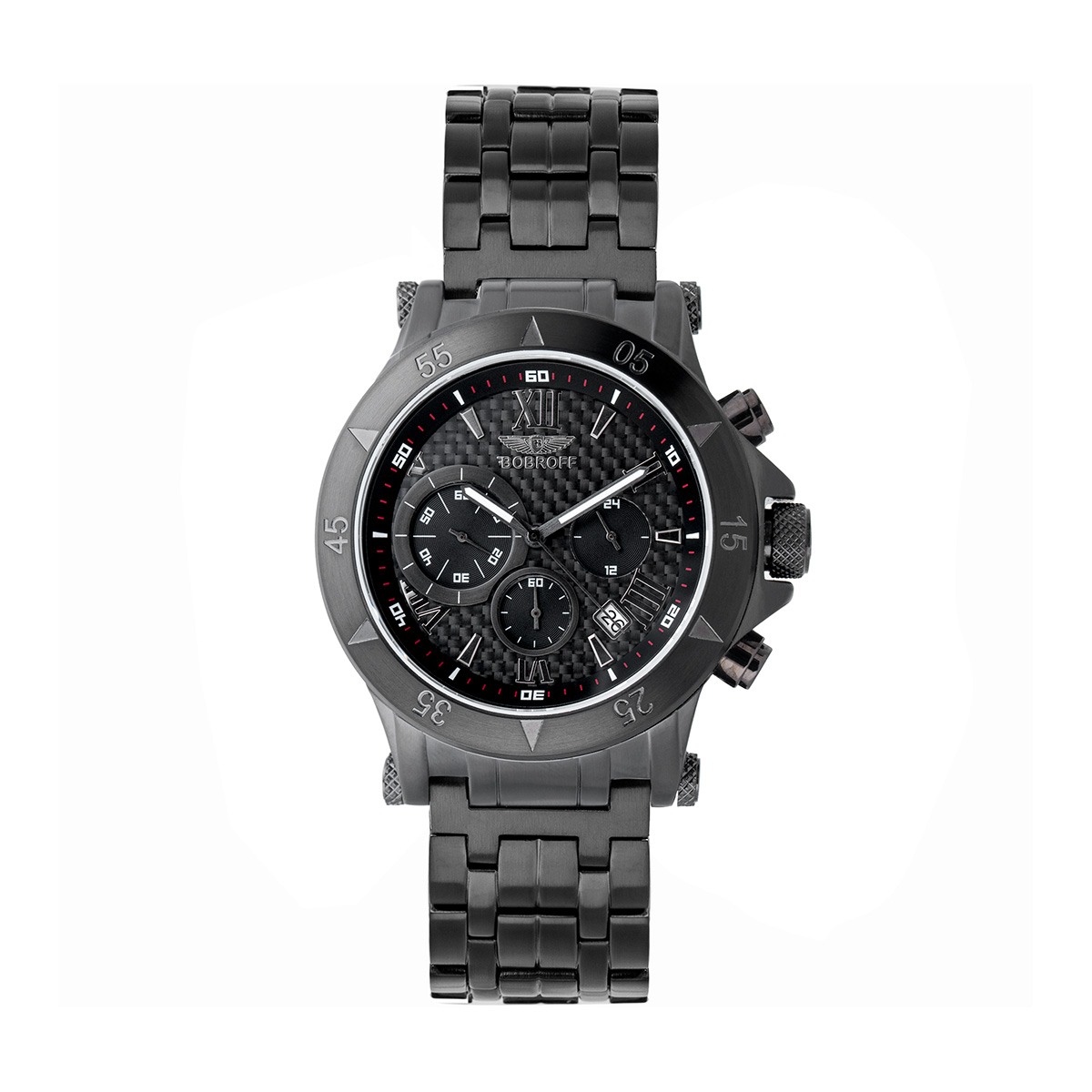 Мъжки часовник Bobroff BF1001M21M, стоманен корпус, аналогов механизъм, елегантен стил  

7