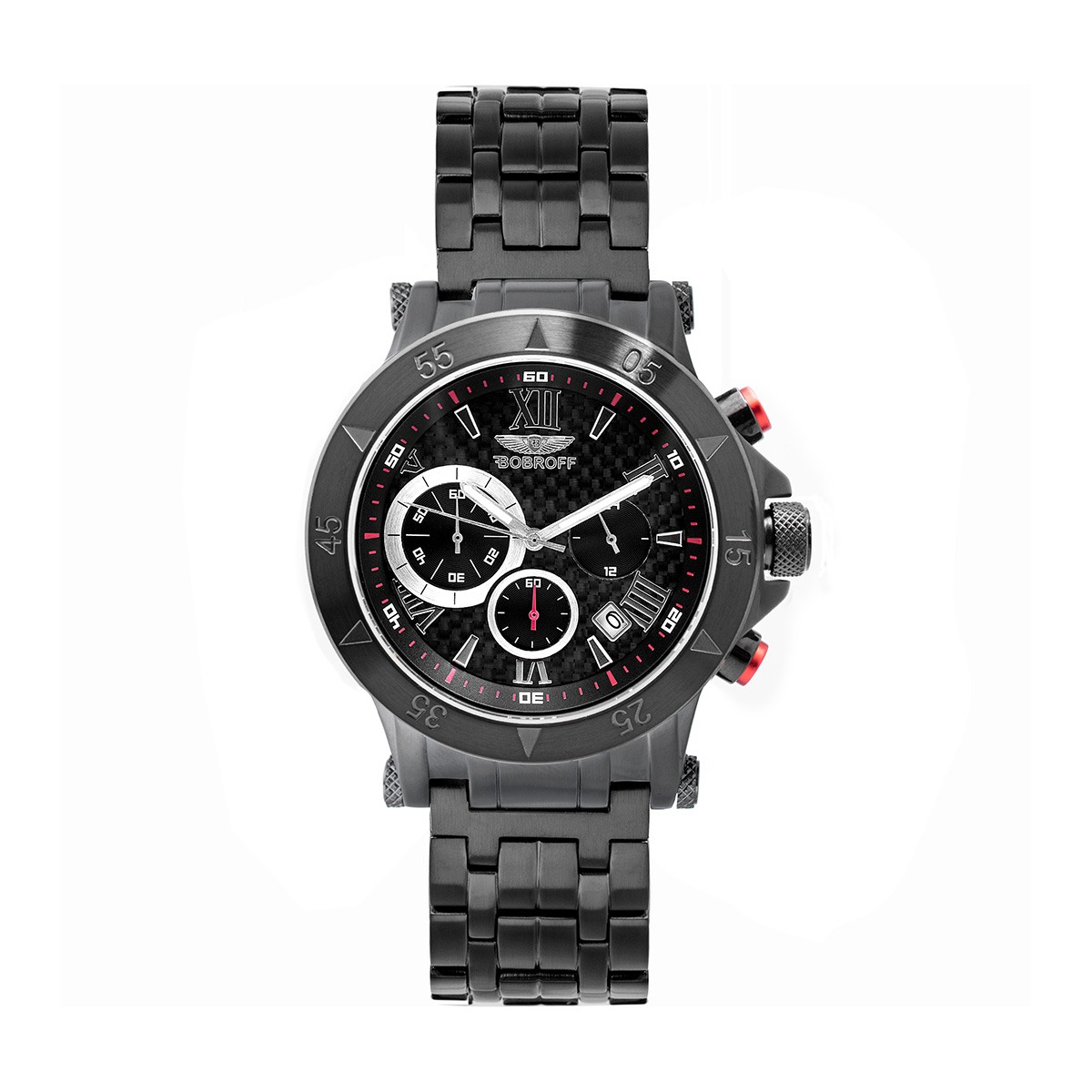 Мъжки часовник Bobroff BF1001M41M, класически дизайн, черен ремък, висококачествен корпус  

5