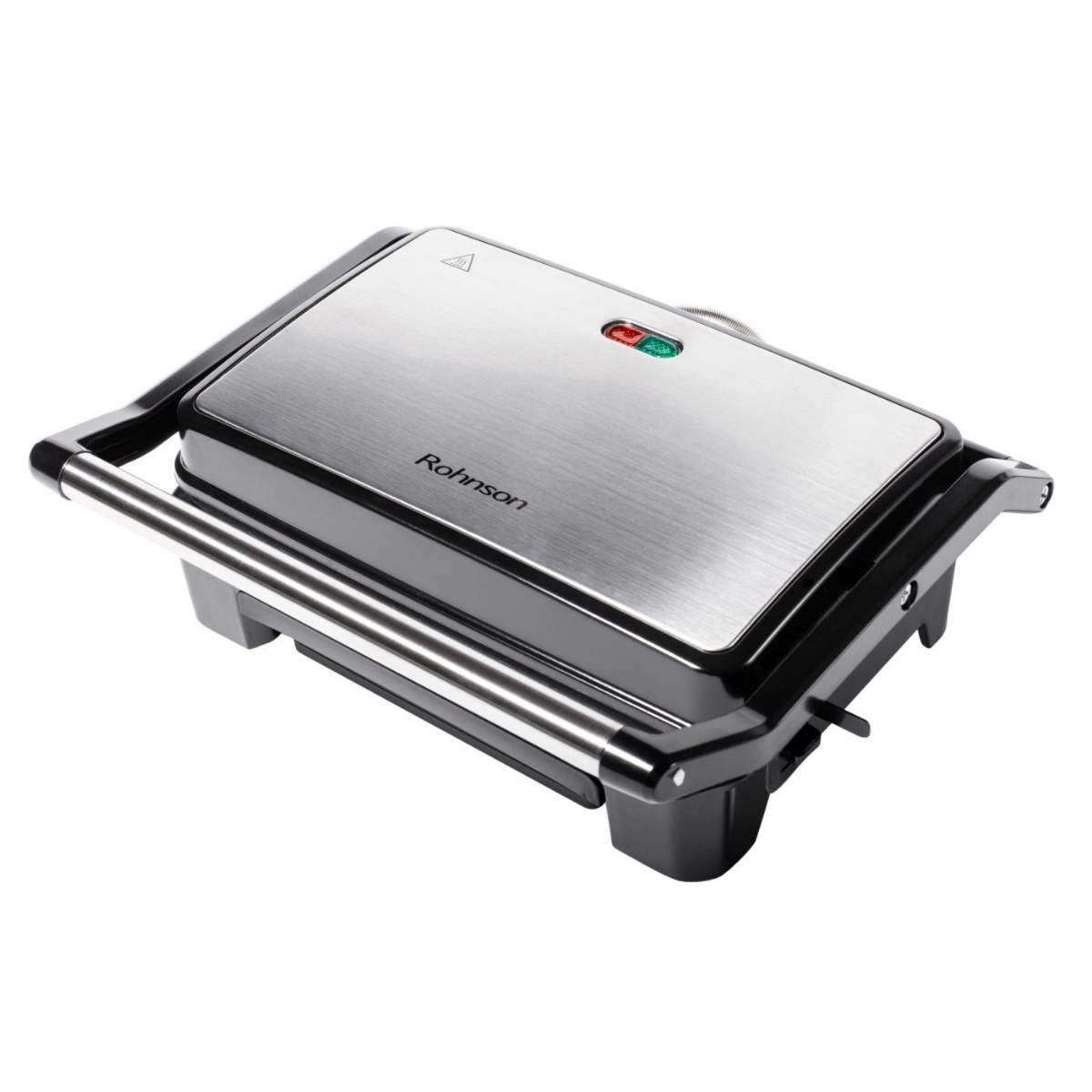 Грил преса Rohnson R-2105, 800W, XXL плоча, Мраморно покритие, Инокс — снимка