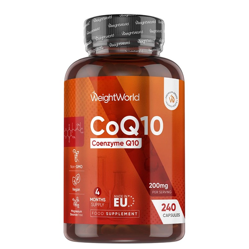 Коензим Q10 – Енергия и подкрепа на сърдечно-съдовата система, 100 mg, 240 капсули — снимка на продукта от WeightWorld