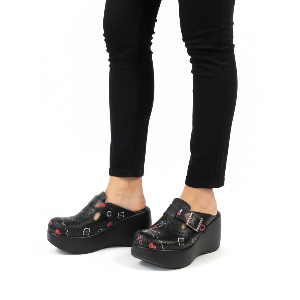 Черни дамски медицински чехли на платформа от естествена кожа ARMADA, онлайн цена 48.57 лв  

4