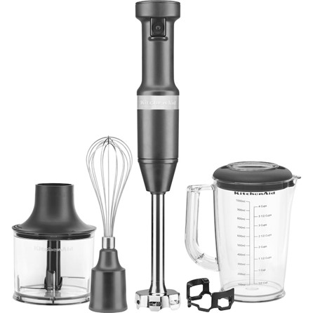 Ръчен пасатор KitchenAid 5KHBV83EDG, 180W, сив — снимка