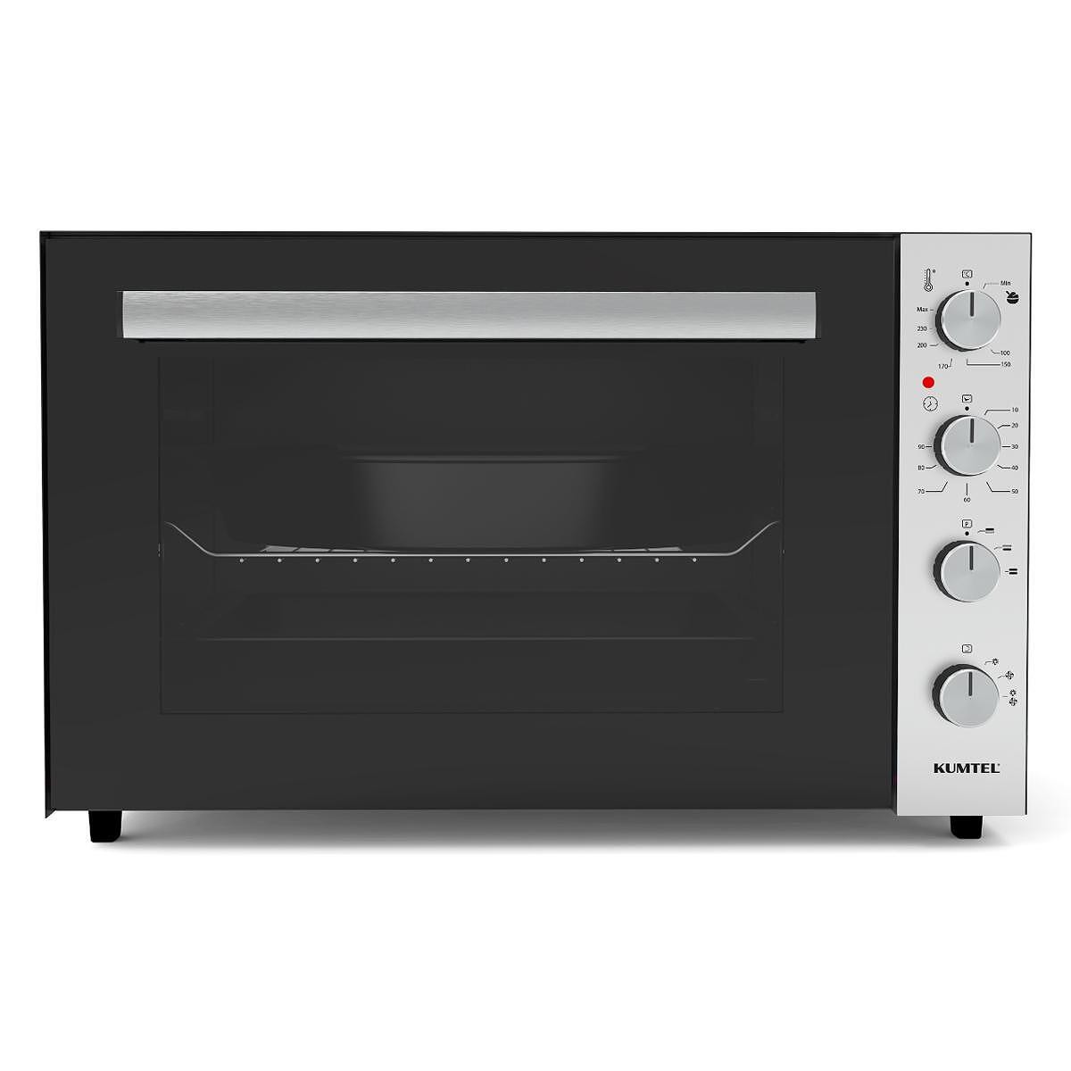 Електрическа фурна Kumtel LX-9625, 2500 W, 70 литра, Вентилатор, Таймер, Термостат, Инокс — снимка