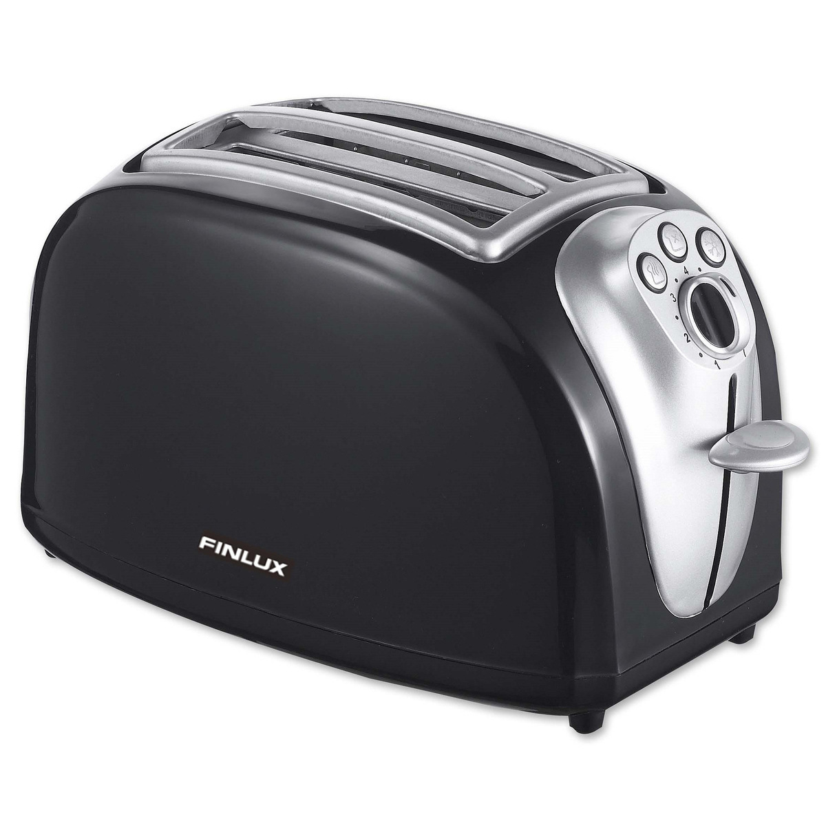 Тостер Finlux FTB-15P, 700W, 2 филийки, Таймер, Tавичка за трохи, Черен от Potrebno — продуктова снимка