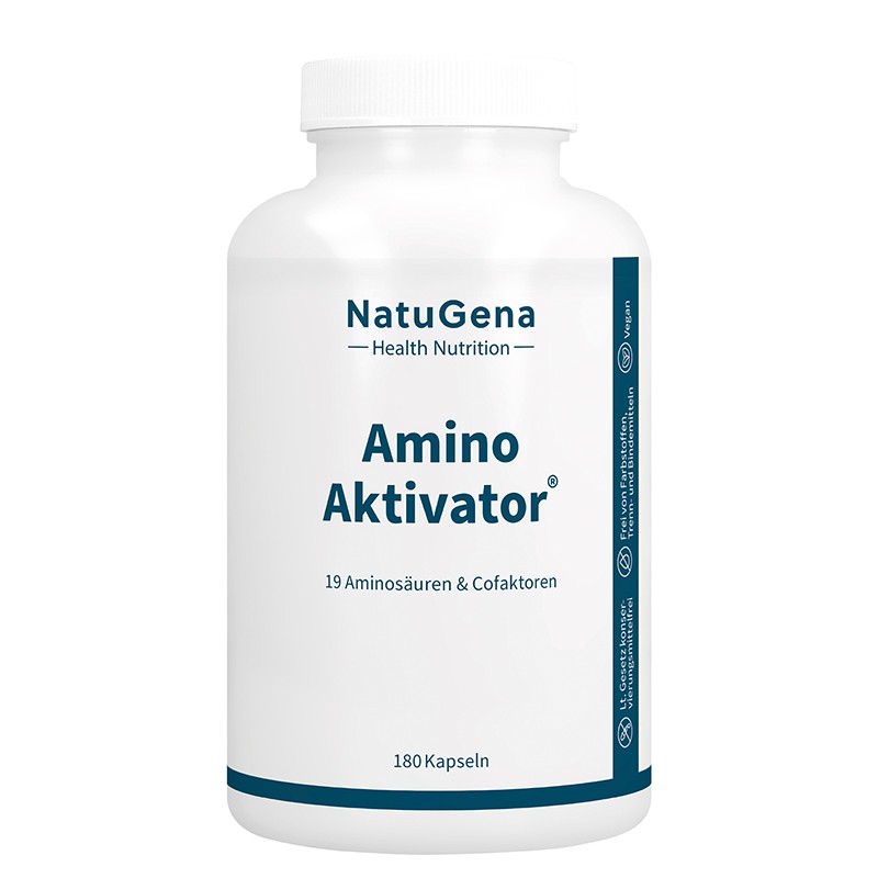 Снимка на Amino Aktivator (19 аминокиселини) – Мускулно възстановяване и поддържане на мускулната маса, 180 капсули, NatuGena, цена 79.12 лв
