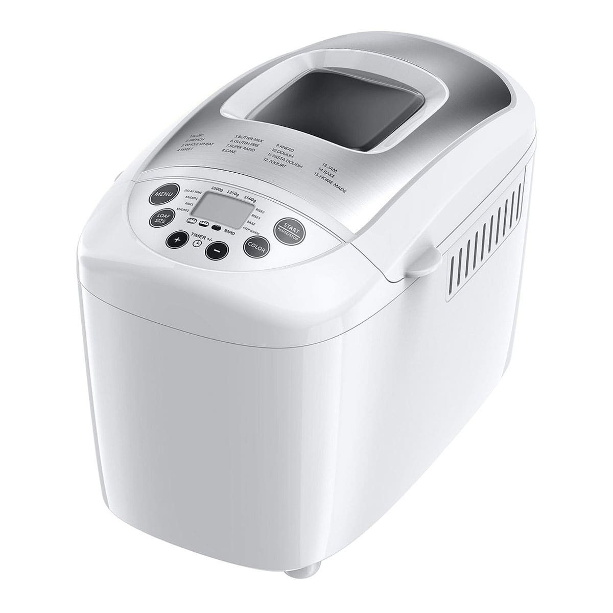 Хлебопекарна Crown CBM-6588, 850W, Две бъркалки, 1.5kg, 15 програми, Отложен старт, Бял — снимка