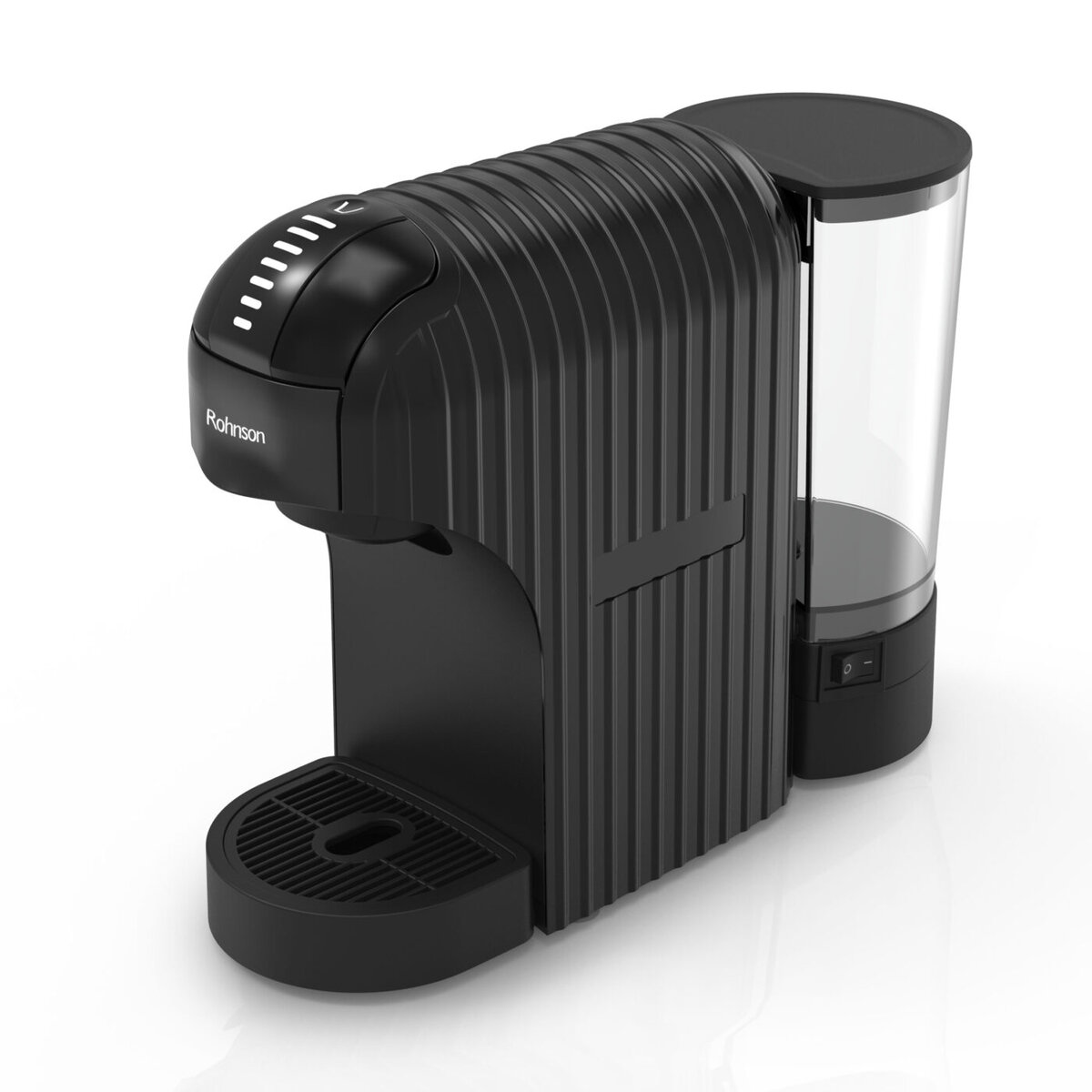 Еспресо машина за мляно кафе и капсули Rohnson R-98048B, 1400W, 20 bar, 0.85L, Черен — снимка