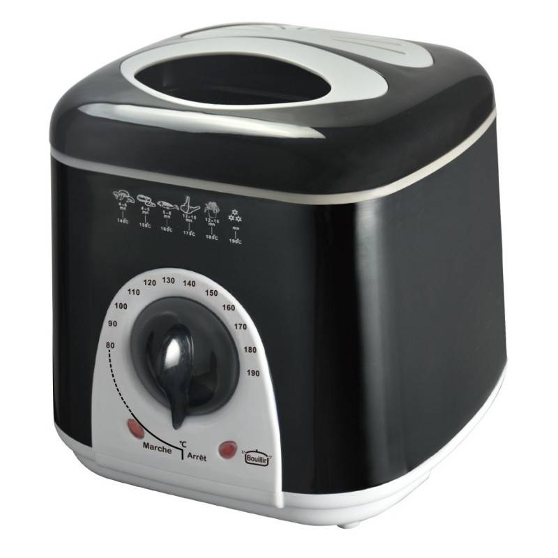 Фритюрник Rosberg R51980B, 950W, 1л, Температурен контрол 80-190 C, Черен — снимка