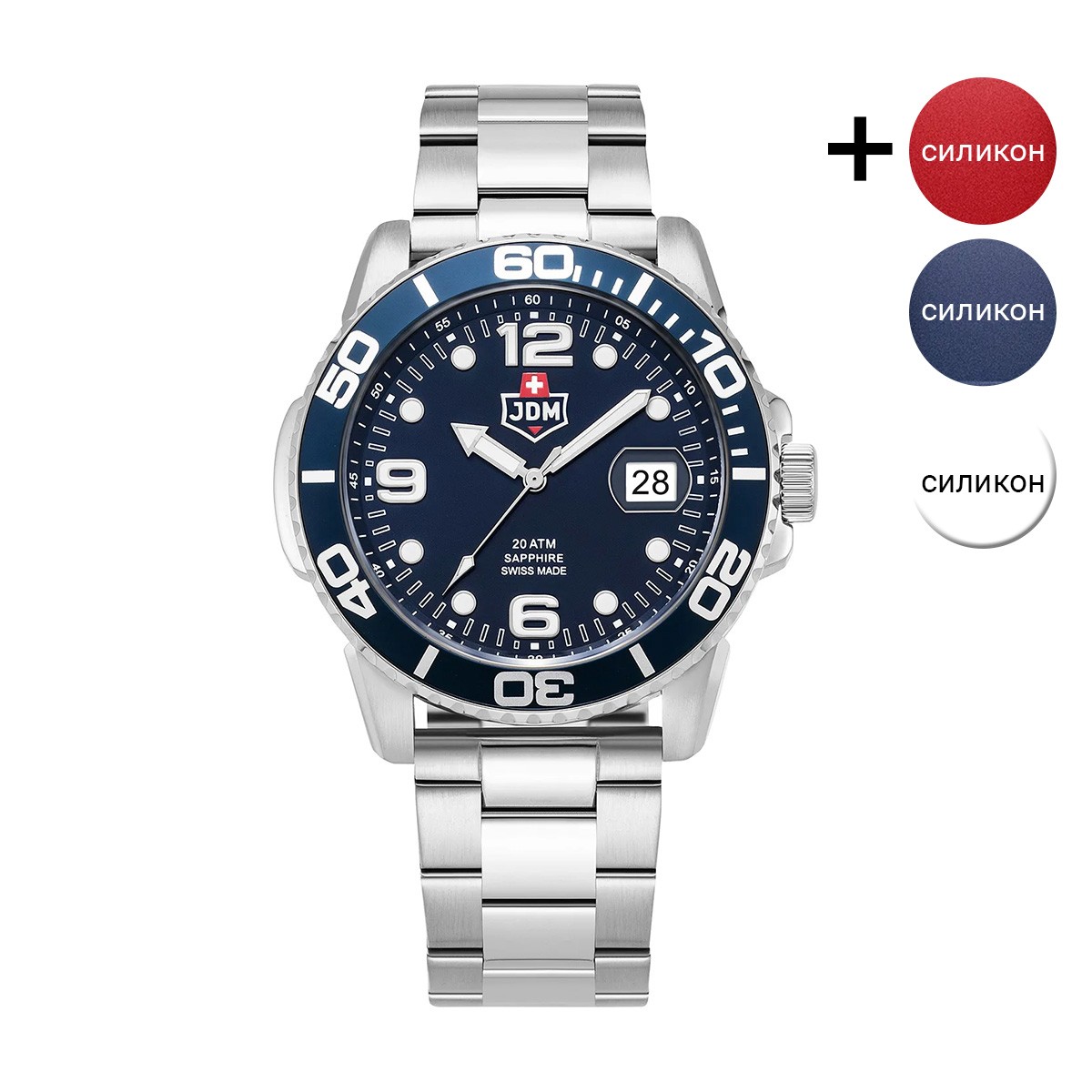 Часовник JDM Military Sapphire Mike Plus JDM-WG029-02 — снимка