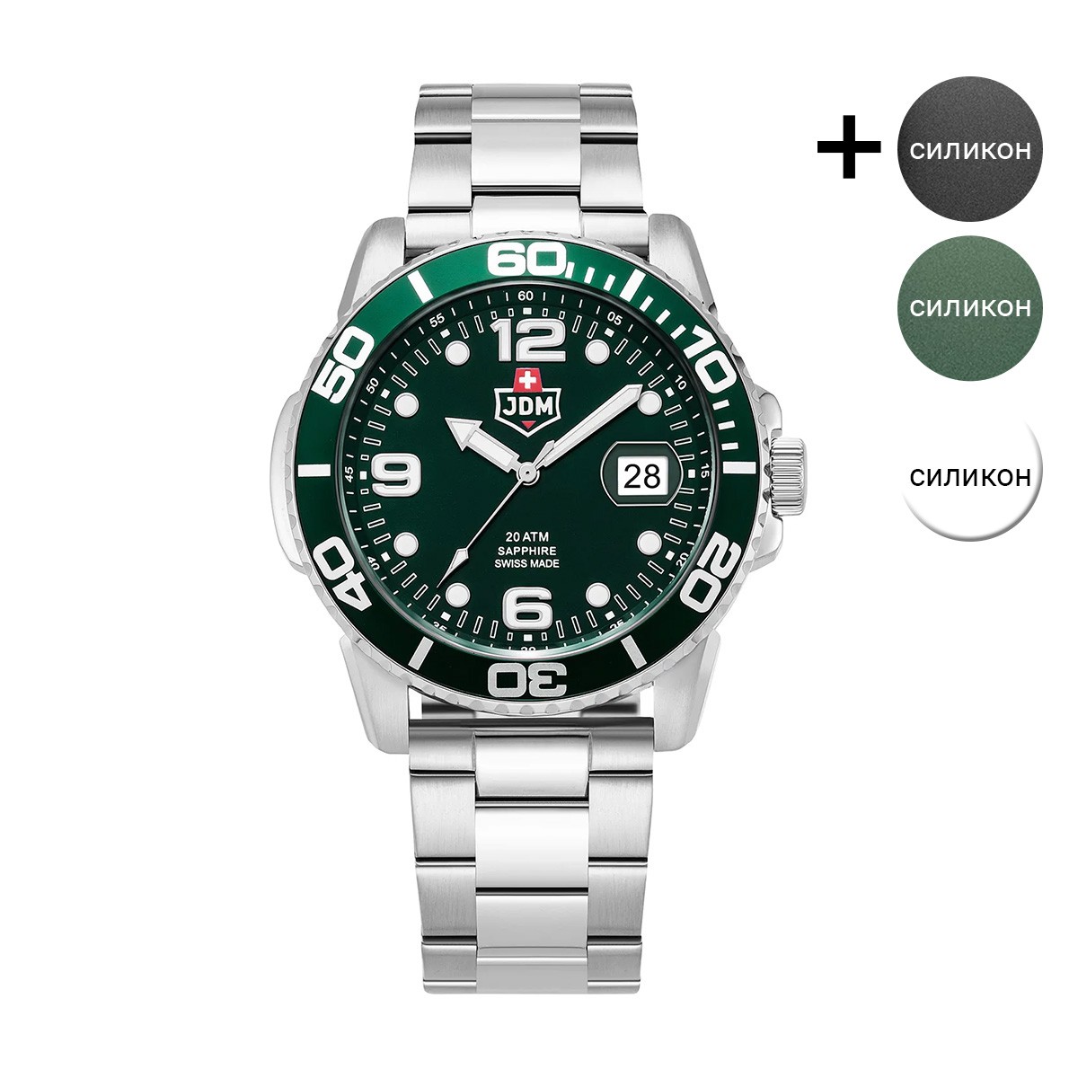 Часовник JDM Military Sapphire Mike Plus JDM-WG029-01 — снимка