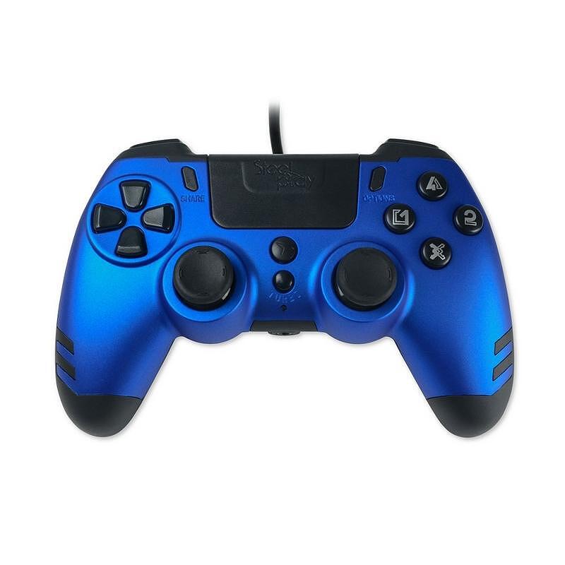 Джойстик SteelPlay Metaltech Wired - Sapphire Blue Slim (PS4)