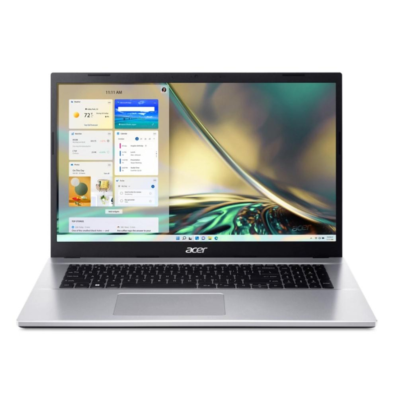 Acer Aspire 3, A317-54-32TL, Core i3 1215U, (up to 4.40Ghz, 10MB), 17.3" FHD (1920x1080) IPS SlimBezel AG, 1*8GB DDR4, 512GB SSD PCIe, Intel UMA Graphics,Cam&Mic, 802.11ac + BT, No OS, Silver — снимка на продукта от ACER