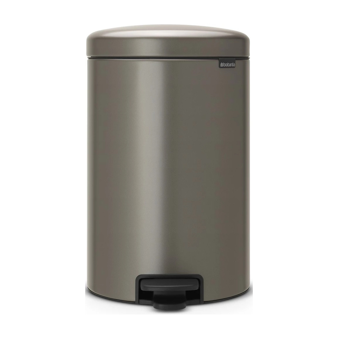 Кош за боклук с педал Brabantia NewIcon 649042, 20 л, Плавно затваряне, Противоплъзгаща основа, Сив — снимка на продукта от Brabantia