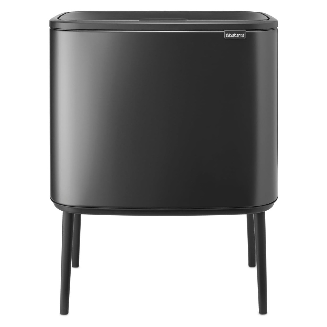 Кош за боклук Brabantia Bo Touch 1008857, 3x11 л, Плавно и безшумно отваряне, Голям отвор, Тъмносив — снимка на продукта от Brabantia