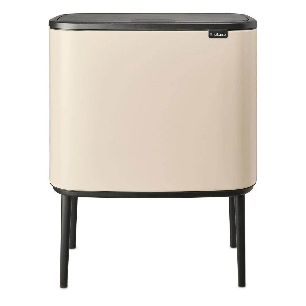 Кош за боклук Brabantia Bo Touch 1005547, 11+23 л, Плавно и безшумно отваряне, Голям отвор, Бежов — снимка на продукта от Brabantia