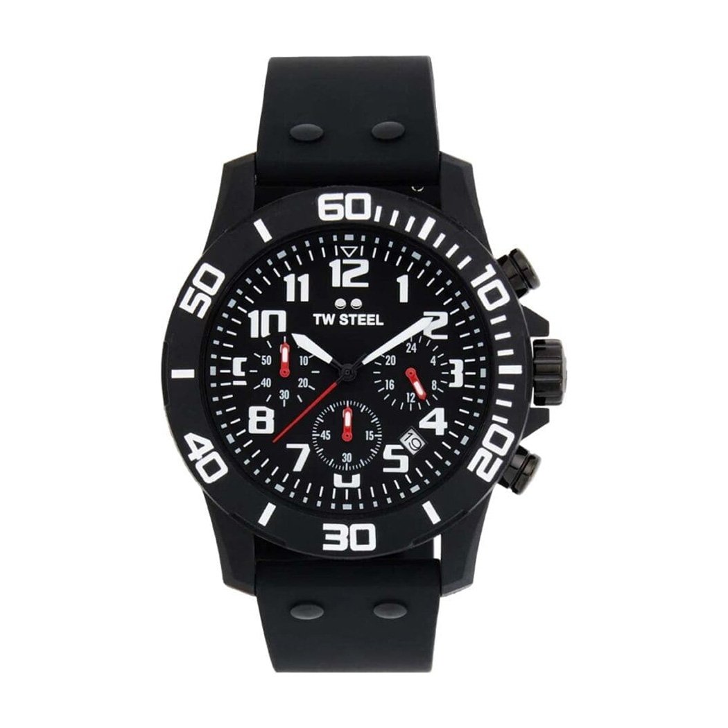 Мъжки часовник TW Steel Carbon Quartz Chrono CA1, модел с въглероден корпус, снимка на часовника.  

10