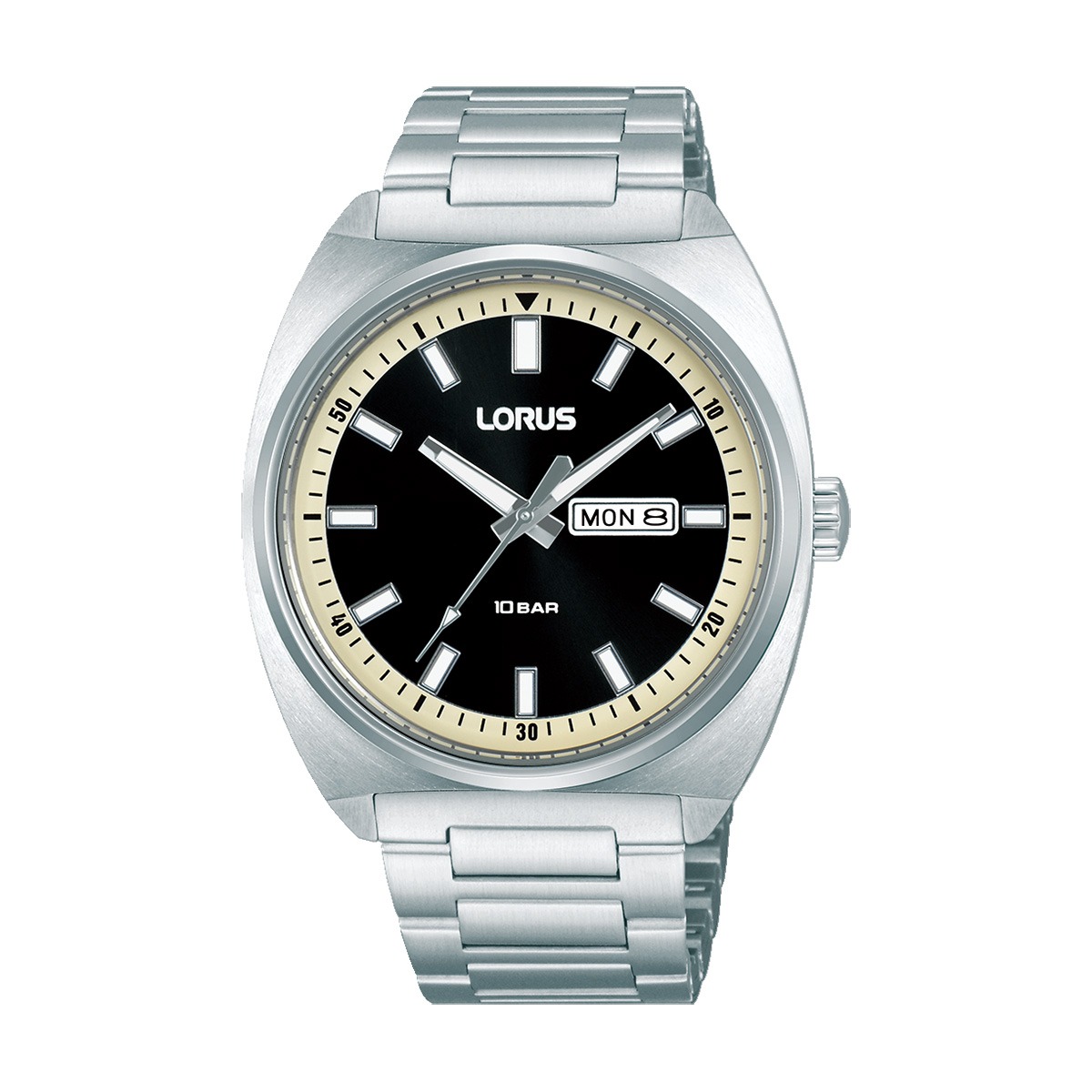 Мъжки часовник Lorus RH311BX9 с метален ремък и аналогов дисплей за всеки повод  

14