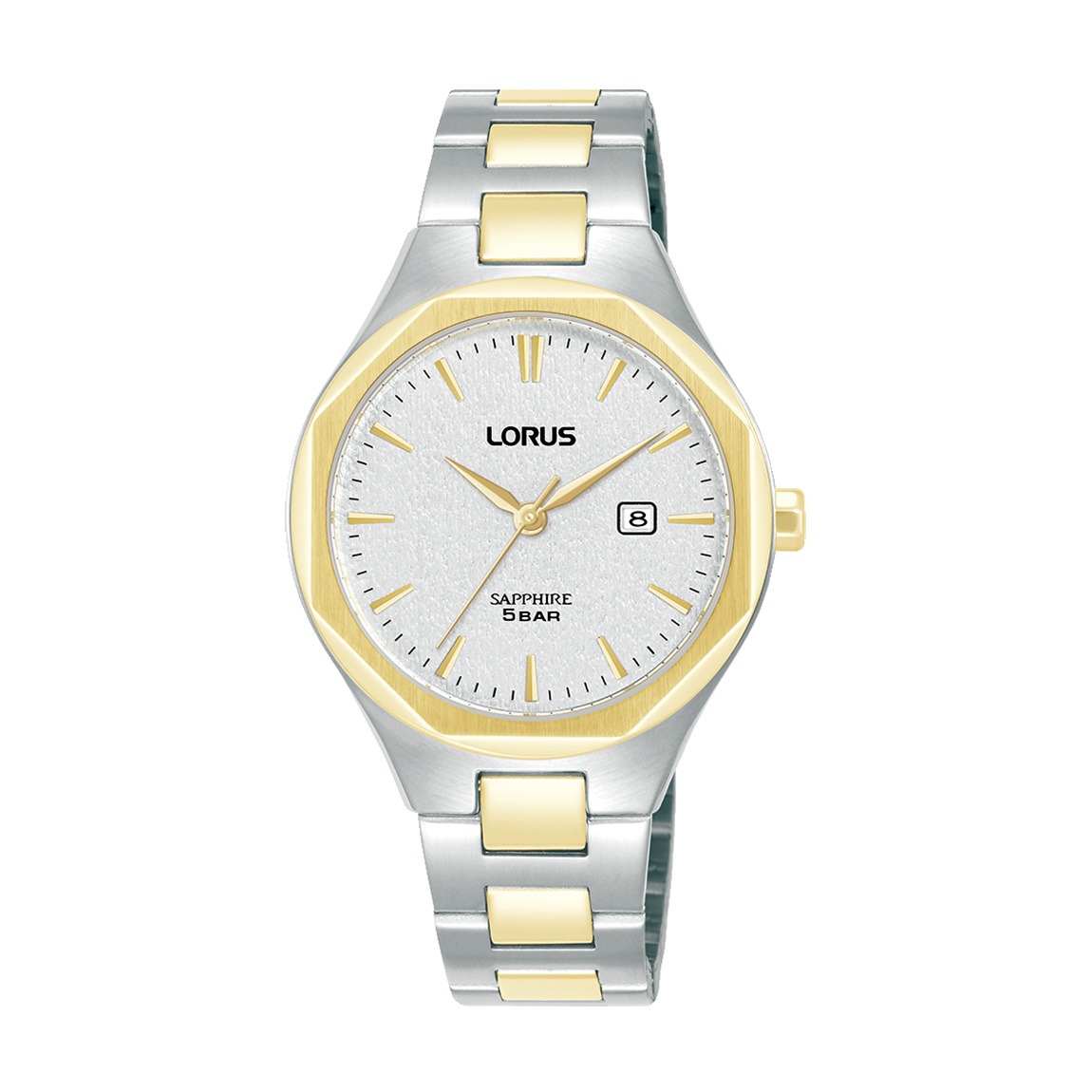 Дамски часовник Lorus RH754BX9 с бял циферблат и метален ремък за ежедневна елегантност  

8