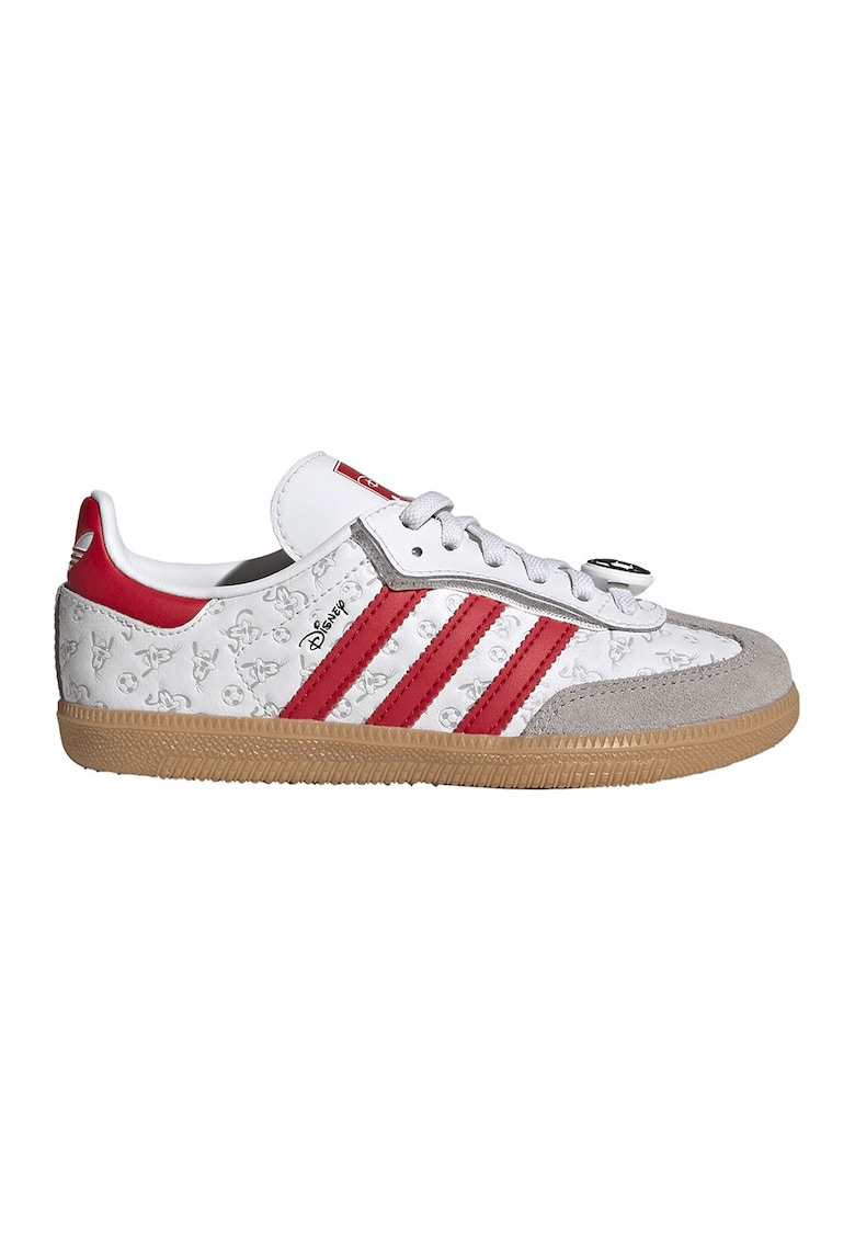 Кожени спортни обувки Samba с лого - Червен/Бял — снимка на продукта от adidas Originals